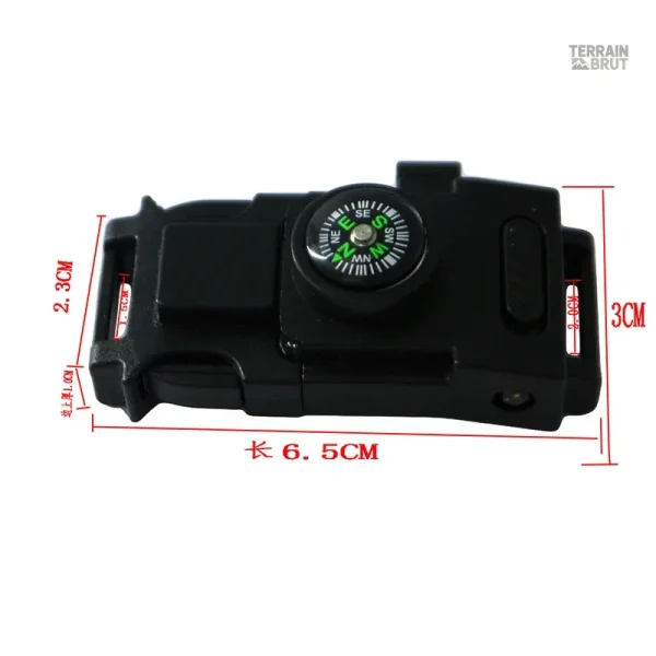 Bracelet paracorde avec attache LED intégrée