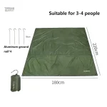 Bâche polyvalente verte pour activités en plein air