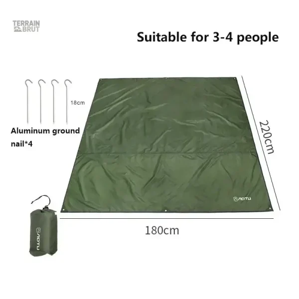 Bâche polyvalente verte pour activités en plein air