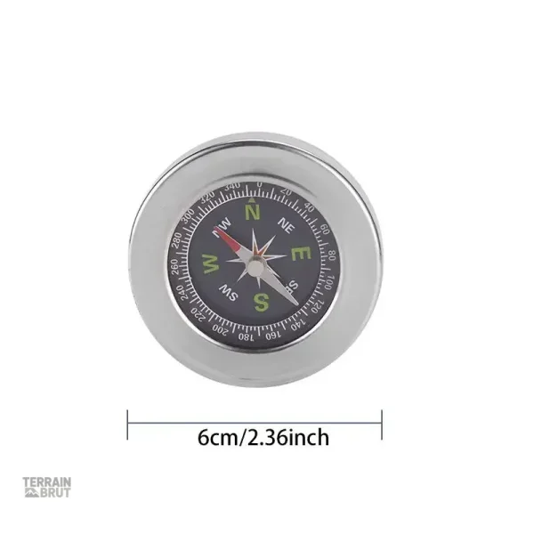 Boussole de survie résistante en acier inoxydable