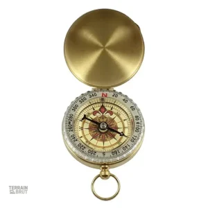 Boussole de survie en laiton, essentielle pour les aventuriers