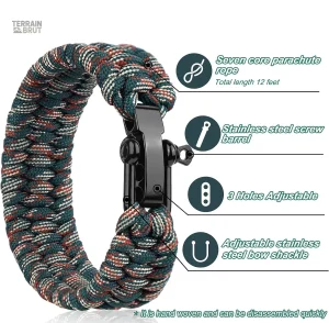 Bracelet de survie en paracorde solide et durable