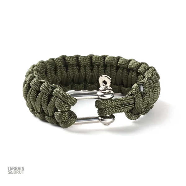 Bracelet de survie fonctionnel en paracorde résistante
