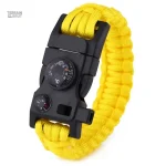 Bracelet de survie militaire jaune