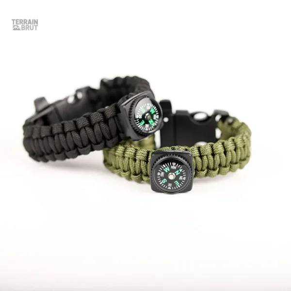 Bracelet de survie avec boussole intégrée