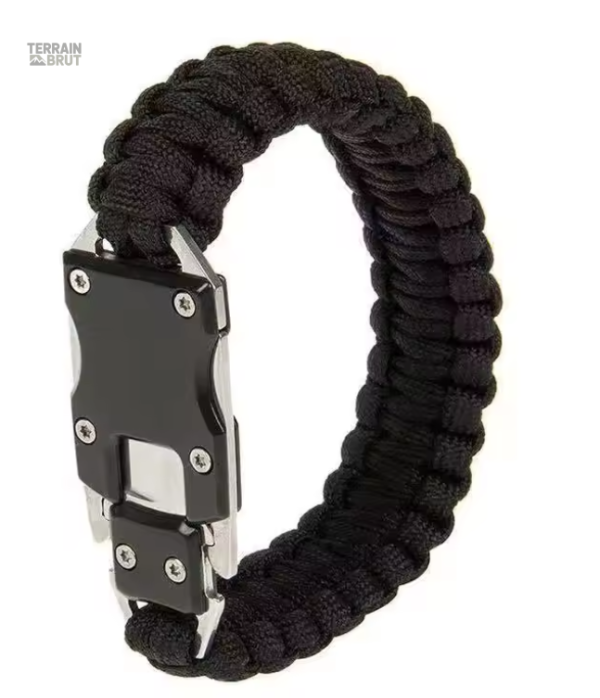 Bracelet de survie en paracorde avec couteau intégré