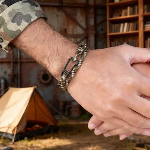 Bracelet paracorde ajustable pour homme