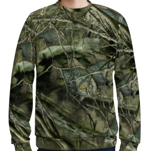 Vêtement camouflage à motif naturaliste pour la chasse