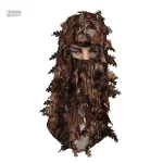 Chapeau et masque en motifs de camouflage pour nature