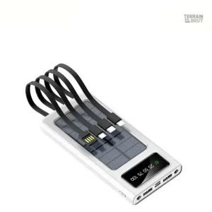 Chargeur Solaire 4 en 1 Noir pour survivalistes