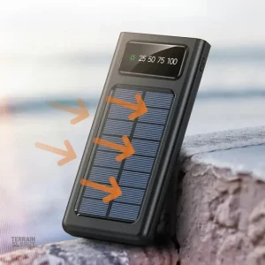 Chargeur Solaire avec Câble Intégré pour Survie