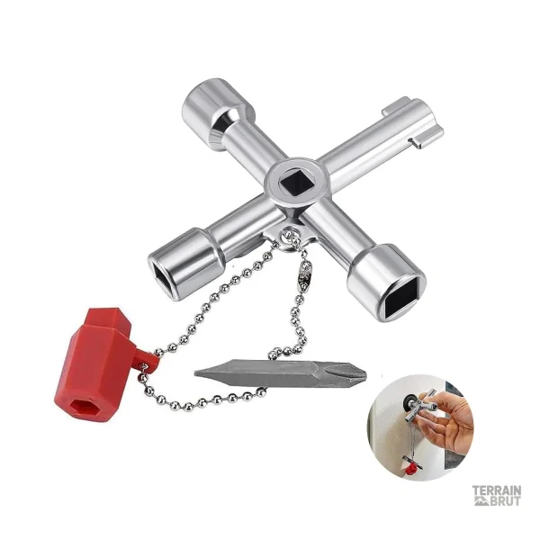 Clé multifonction 4 en 1 pour contrôle d'ascenseur