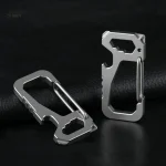 Porte-clés multifonction en titane pour accessoires de poche