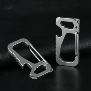 Porte-clés multifonction en titane pour accessoires de poche