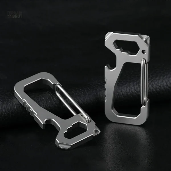 Porte-clés multifonction en titane pour accessoires de poche