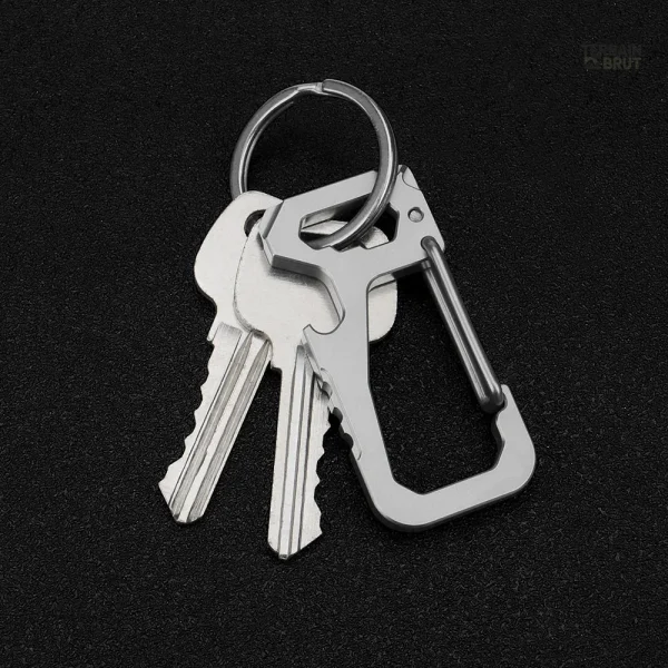 Accessoire EDC en titane : clip, ouvre-bouteille et porte-clés