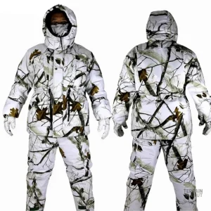 Combinaison thermique avec motif camouflage neige