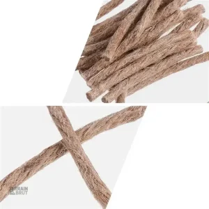 Corde tressée pour démarrer un feu en pleine nature