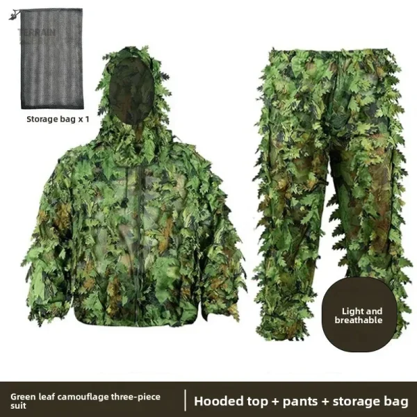 Costume de camouflage unisexe en tissu