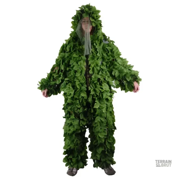 Tenue camouflage en feuilles vertes