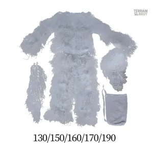 Costume camouflage neige deux pièces pour la chasse