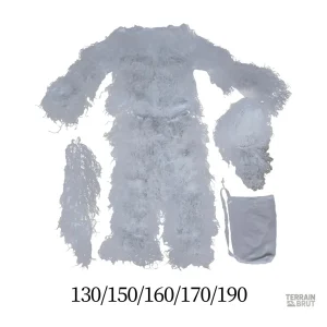 Tenue de chasse camouflage adaptée aux environnements enneigés