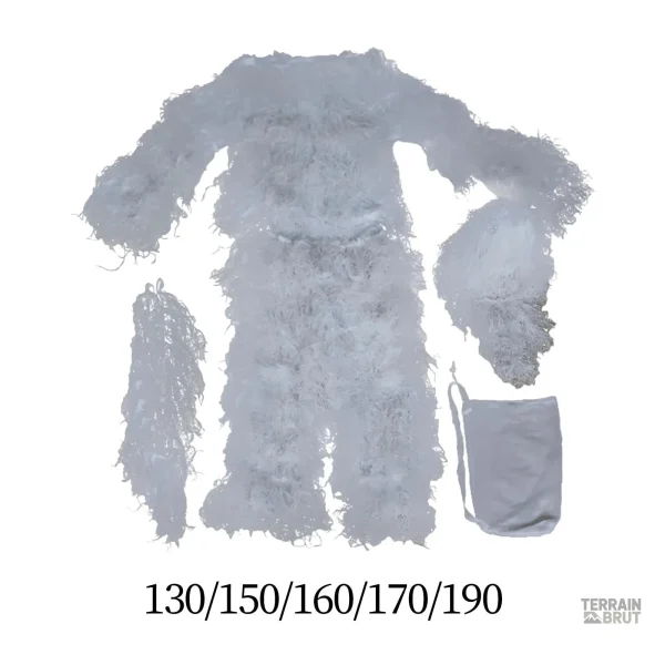 Tenue de chasse camouflage adaptée aux environnements enneigés