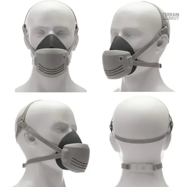 Demi-masque avec filtres pour un meilleur confort d'utilisation