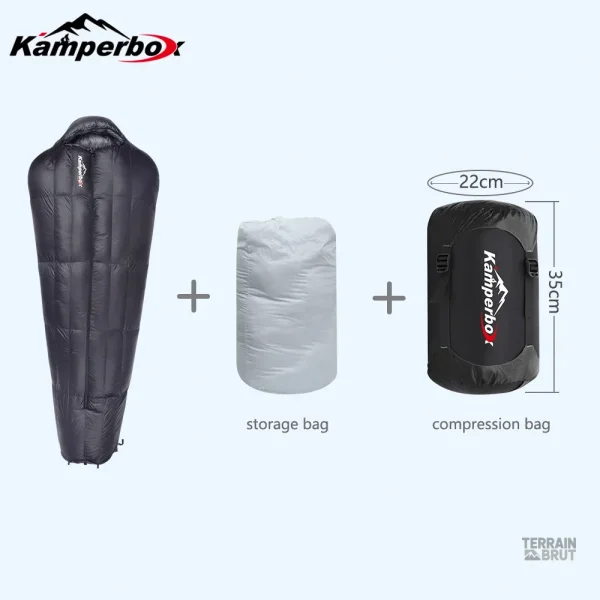 Duvet conçu pour les aventures en plein air en hiver