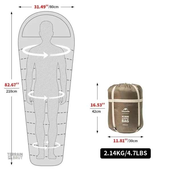 Sac de couchage compact pour aventures hivernales