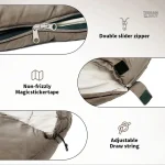 Duvet pratique pour températures négatives en camping