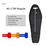 Sac de couchage compact pour randonnées hivernales