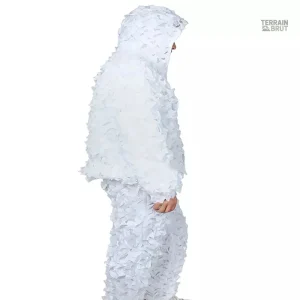 Costume de camouflage blanc pour activité en extérieur