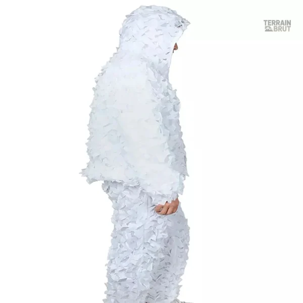 Costume de camouflage blanc pour activité en extérieur