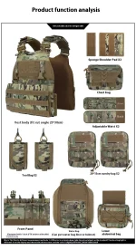 Gilet de combat avec fonctionnalités MOLLE innovantes