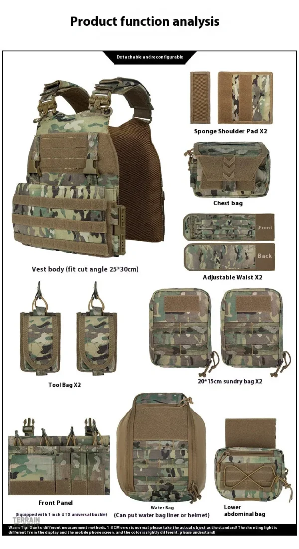 Gilet de combat avec fonctionnalités MOLLE innovantes