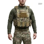 Gilet tactique vert ranger en nylon 1000D avec support Molle