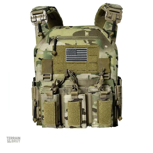 Gilet tactique nylon résistant avec système de libération rapide