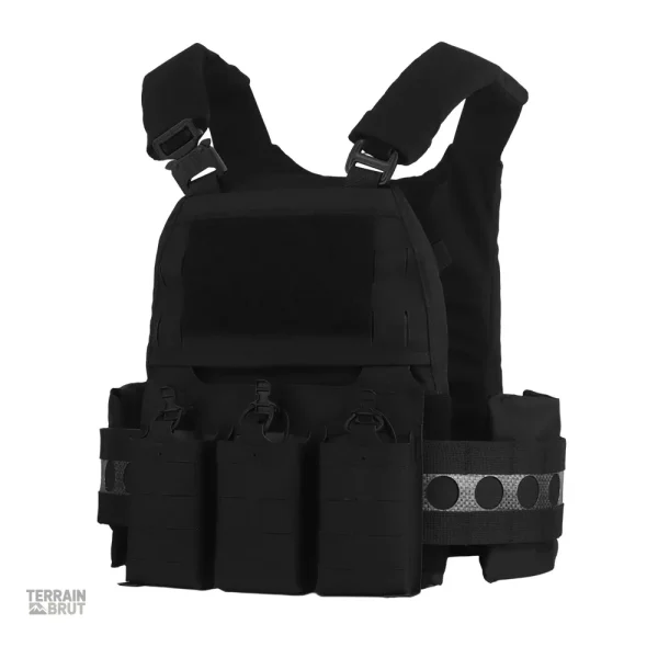 Gilet de combat avec compartiments pour chargeurs, design camouflage