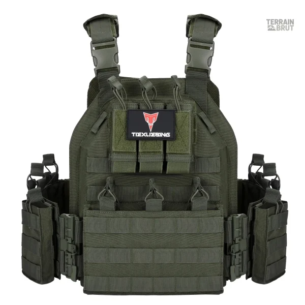 Gilet tactique léger avec porte-plaques pour airsoft