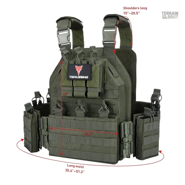 Porte-plaques intégré pour un gilet tactique fonctionnel