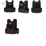 Gilet tactique léger en nylon 1000D pour chasse extérieure noir