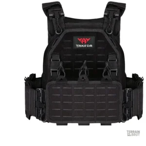 Vêtement tactique noir en nylon 1000D avec découpe laser