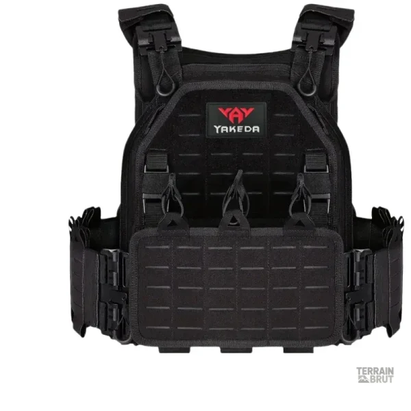 Vêtement tactique noir en nylon 1000D avec découpe laser