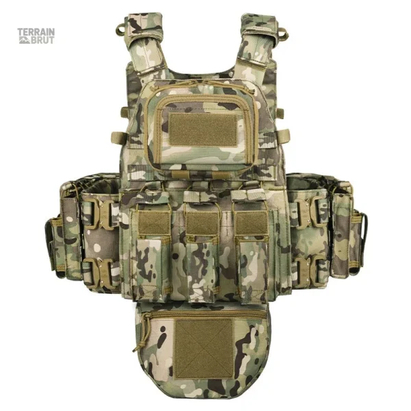 Gilet tactique avec boucle métallique à libération rapide