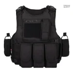 Gilet Tactique Noir pour activités extérieures