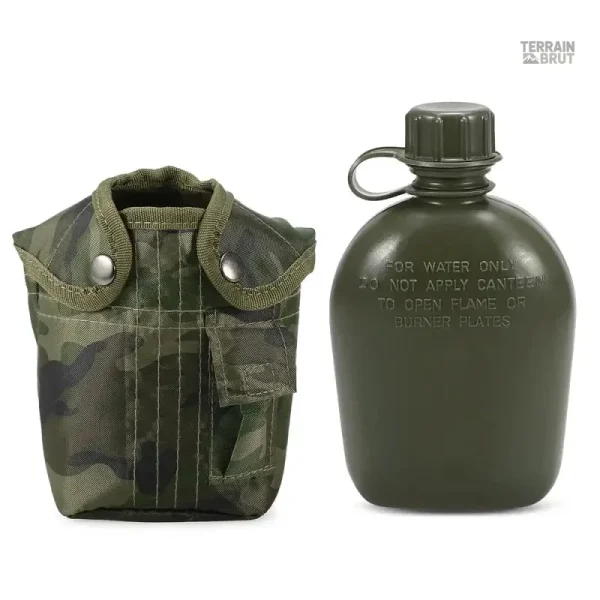 Gourde de survie camouflage pour aventuriers