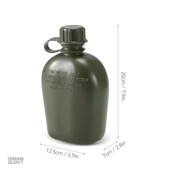 Gourde camo conçue pour les situations d'urgence