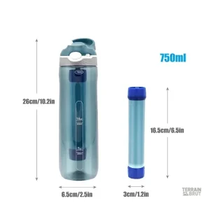 Filtre intégré, design pratique, 750ML pour l'extérieur