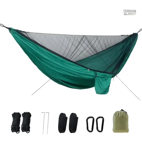 Hamac 2 personnes avec moustiquaire pour camping et survie